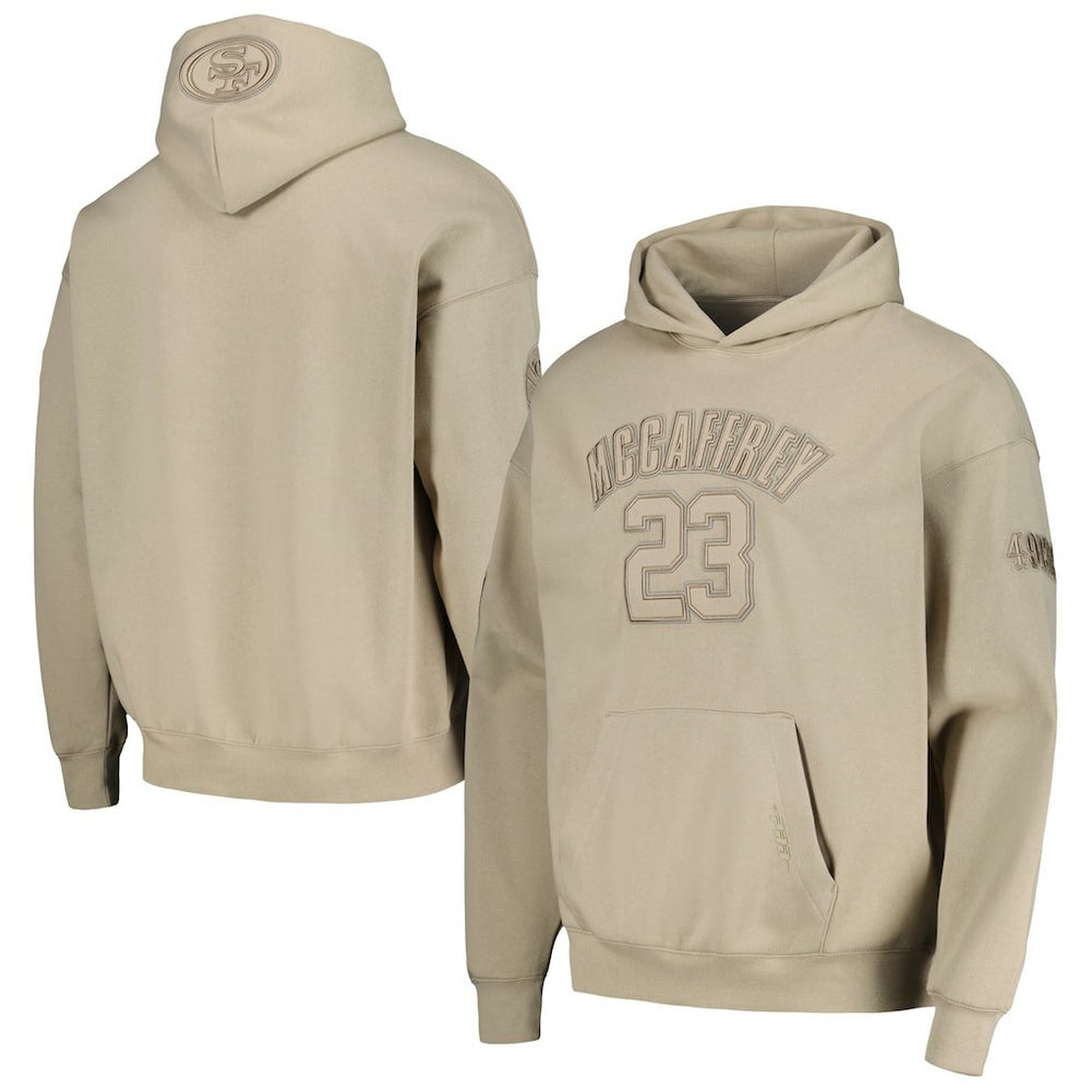 Christian McCaffrey San Francisco 49ers Pro Standard Player Name & Number Pullover Hoodie - Tan cheap