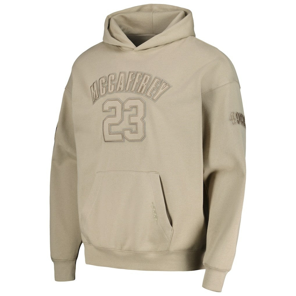 Christian McCaffrey San Francisco 49ers Pro Standard Player Name & Number Pullover Hoodie - Tan cheap