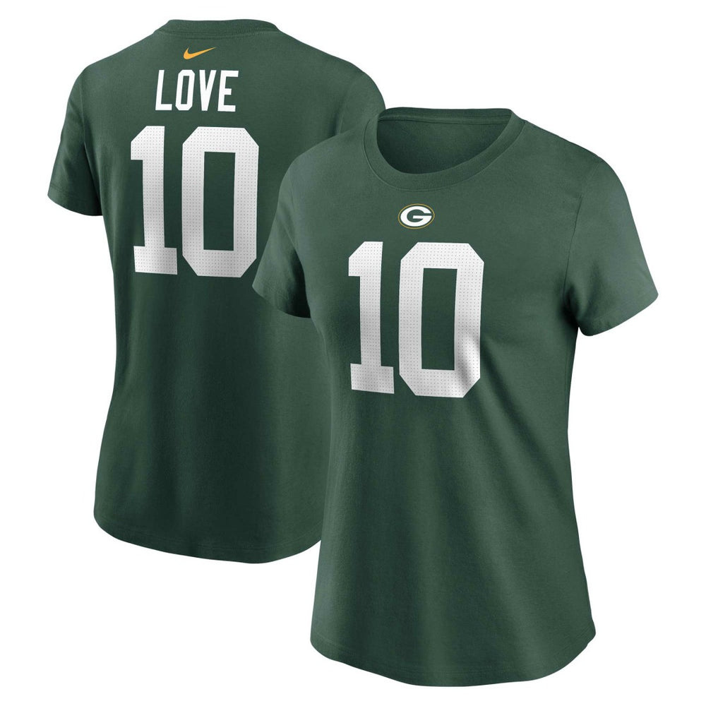 Jordan Love Green Bay Packers Women's Player Name & Number T-Shirt - Green on sale