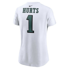 Jalen Hurts Philadelphia Eagles Women's Player Name & Number T-Shirt - White for sale