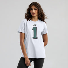 Jalen Hurts Philadelphia Eagles Women's Player Name & Number T-Shirt - White for sale