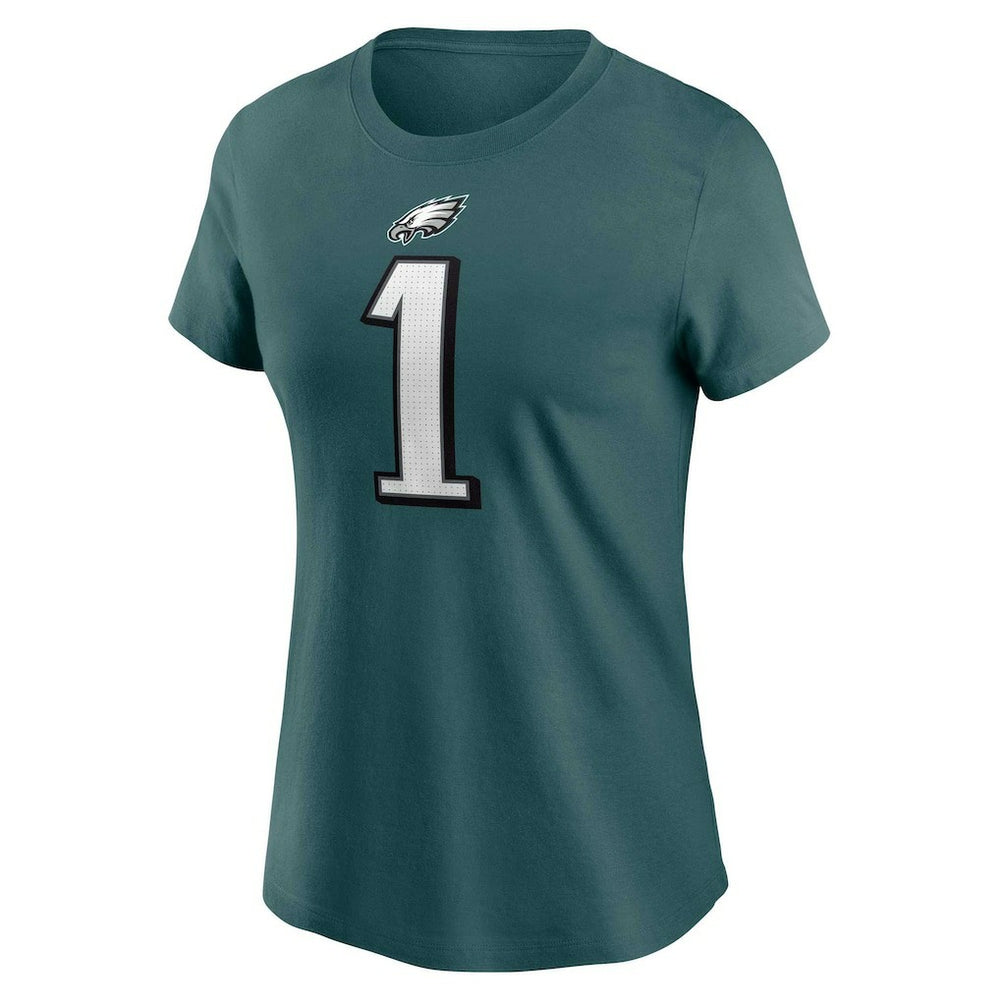 Jalen Hurts Philadelphia Eagles Women's Player Name & Number T-Shirt - Midnight Green cheap