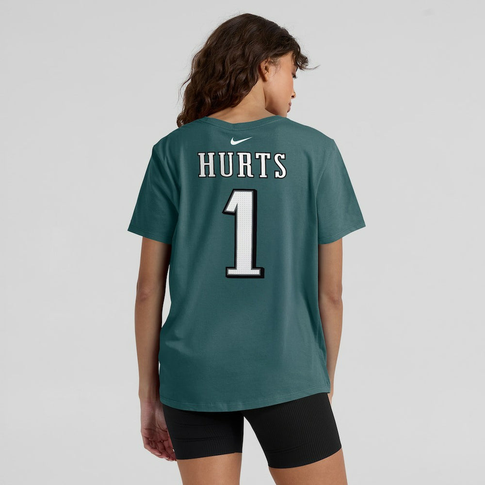 Jalen Hurts Philadelphia Eagles Women's Player Name & Number T-Shirt - Midnight Green cheap