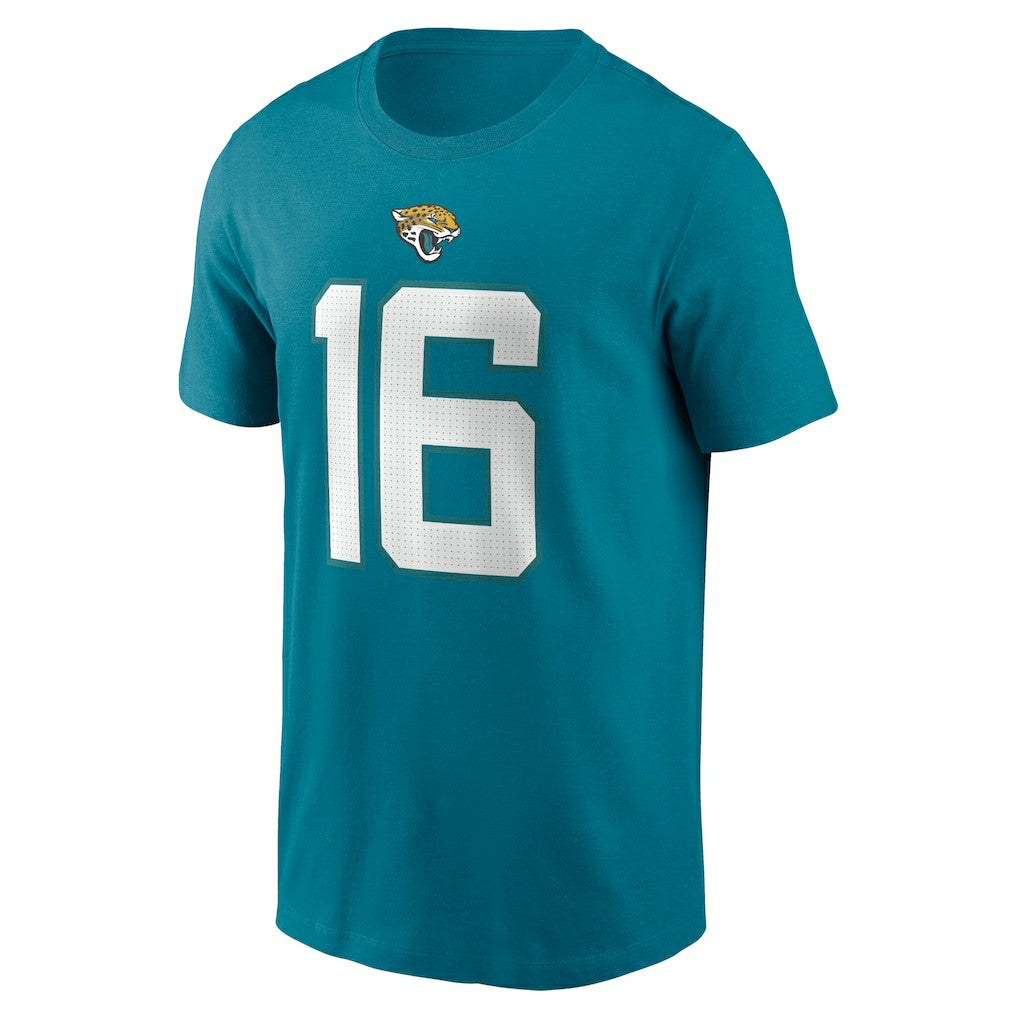 Trevor Lawrence Jacksonville Jaguars Player Name & Number T-Shirt - Teal discount
