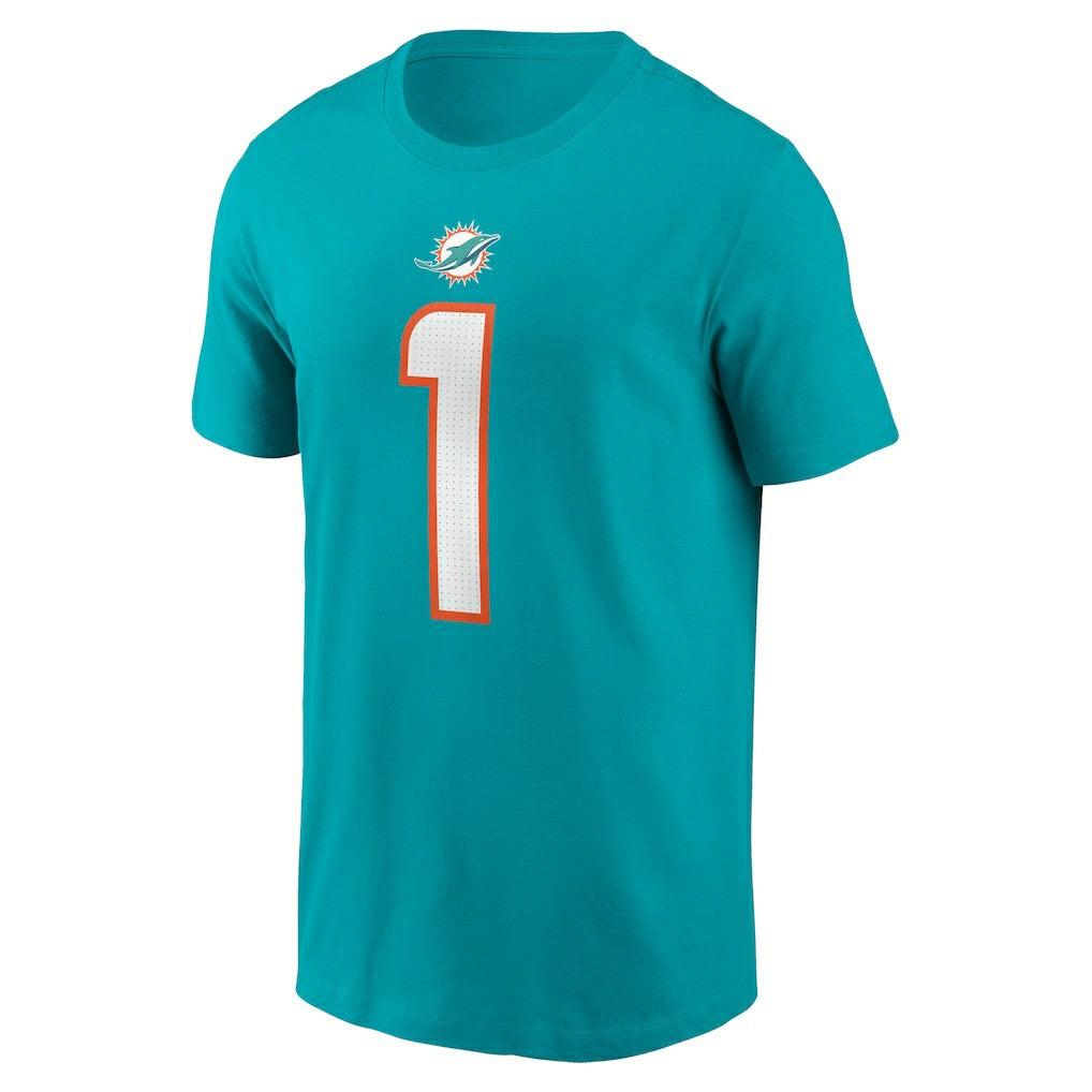 Tua Tagovailoa Miami Dolphins Player Name & Number T-Shirt - Aqua cheap