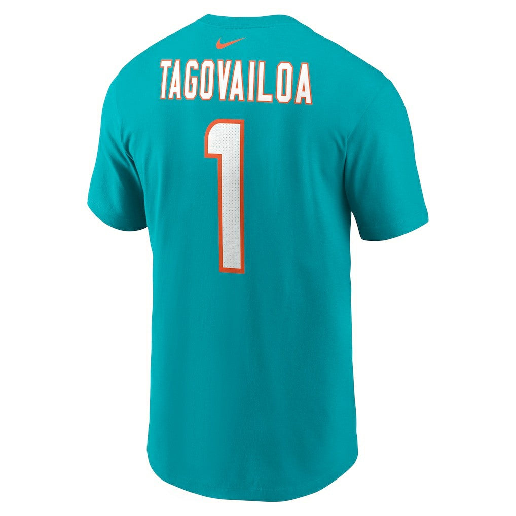 Tua Tagovailoa Miami Dolphins Player Name & Number T-Shirt - Aqua cheap