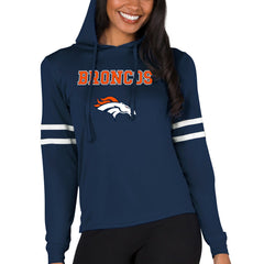 Denver Broncos Concepts Sport Women's Marathon Lightweight Lounge Pullover Hoodie - Navy outlet