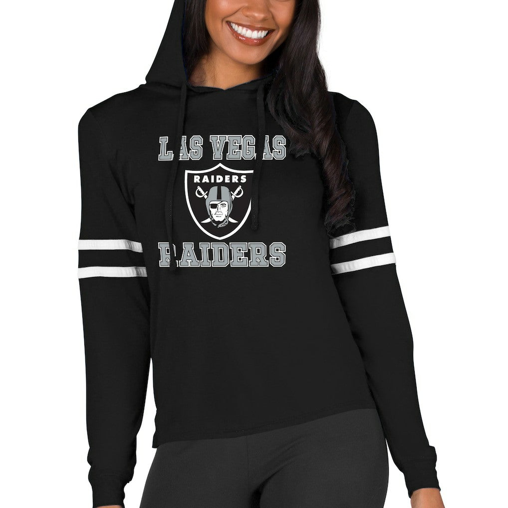 Las Vegas Raiders Concepts Sport Women's Marathon Lightweight Lounge Pullover Hoodie - Black outlet