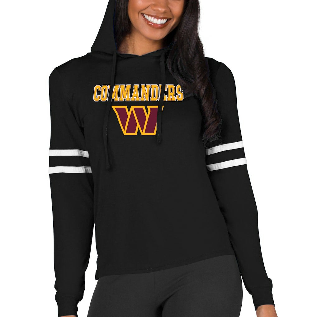 Washington Commanders Concepts Sport Women's Marathon Lightweight Lounge Pullover Hoodie - Black sale