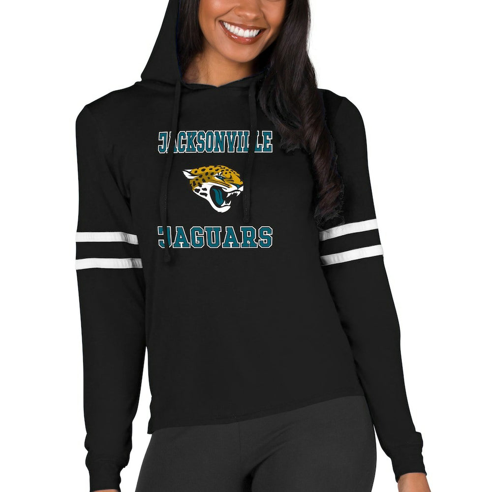 Jacksonville Jaguars Concepts Sport Women's Marathon Lightweight Lounge Pullover Hoodie - Black cheap