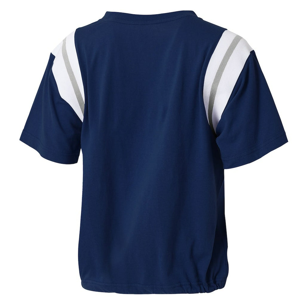 Dallas Cowboys WEAR by Erin Andrews Women's Cinched Colorblock T-Shirt - Navy on sale