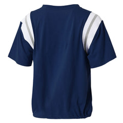 Dallas Cowboys WEAR by Erin Andrews Women's Cinched Colorblock T-Shirt - Navy on sale