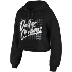 Dallas Cowboys WEAR by Erin Andrews Women's Domestic Cropped Pullover Hoodie - Black discount