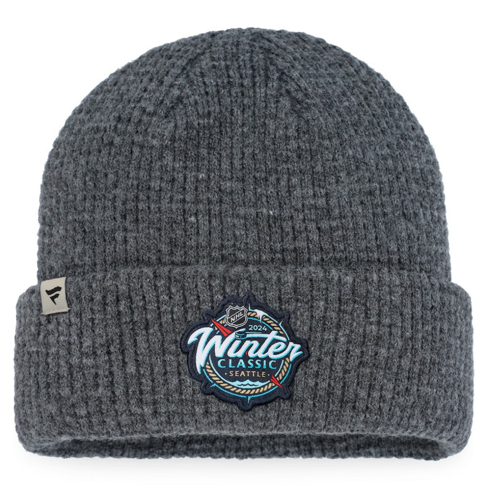 Vegas Golden Knights Fanatics 2024 NHL Winter Classic Fisherman Cuffed Knit Hat - Charcoal Hats