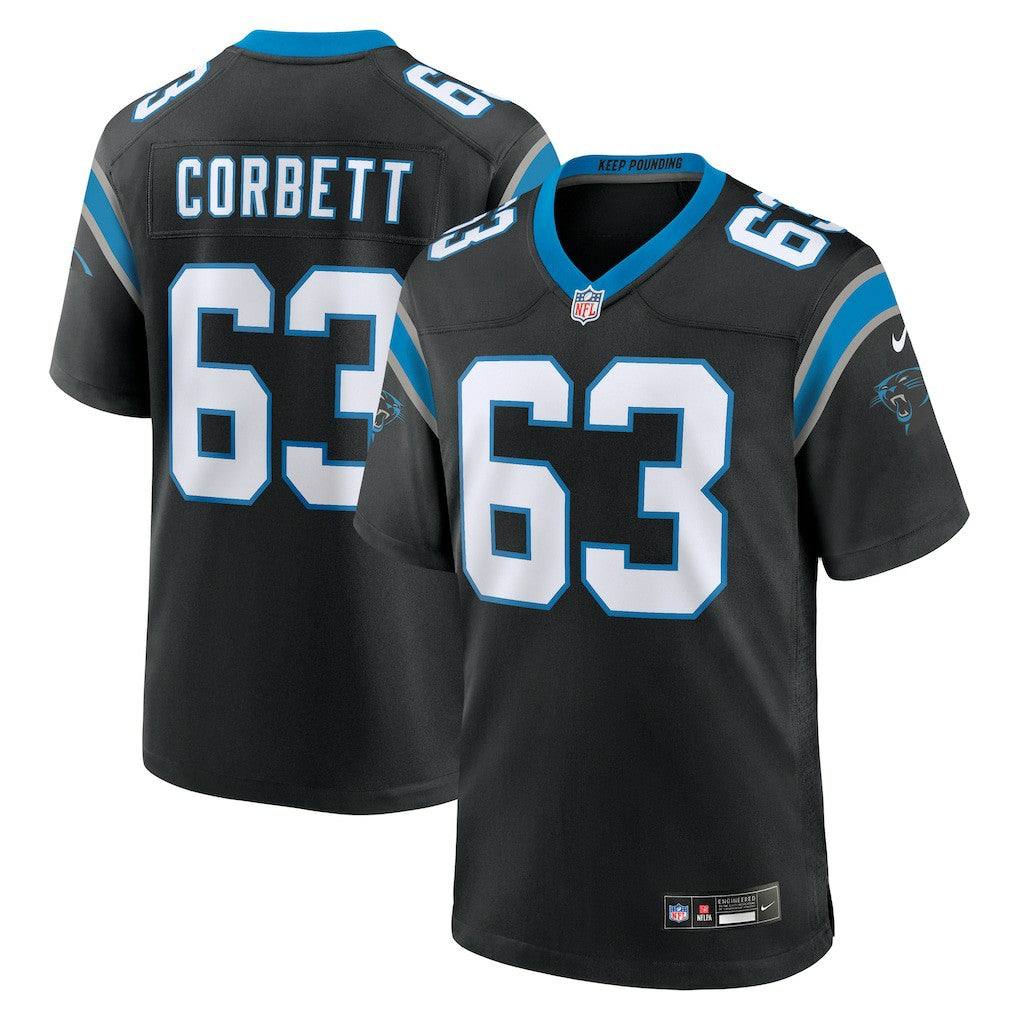 Austin Corbett Carolina Panthers Team Game Jersey - Black discount