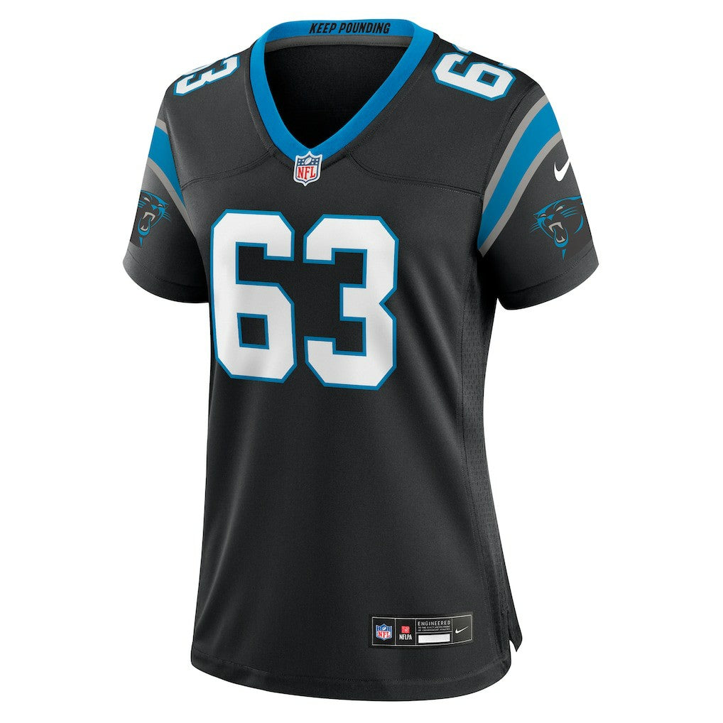 Austin Corbett Carolina Panthers Women's Team Game Jersey - Black sale