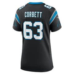 Austin Corbett Carolina Panthers Women's Team Game Jersey - Black sale