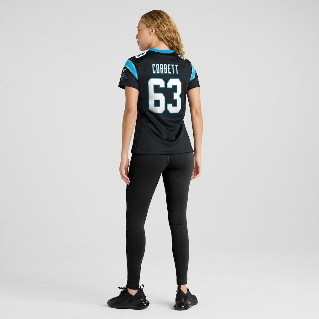Austin Corbett Carolina Panthers Women's Team Game Jersey - Black sale