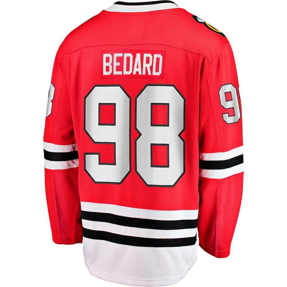 Connor Bedard Chicago Blackhawks Fanatics Home Breakaway Player Jersey - Red Jerseys