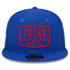 Philadelphia 76ers Rally Drive Finish Line Patch 9FIFTY Snapback Hat - Royal online