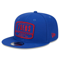 Philadelphia 76ers Rally Drive Finish Line Patch 9FIFTY Snapback Hat - Royal online