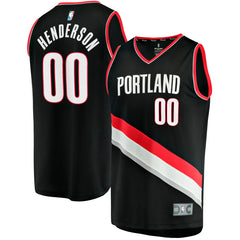 Scoot Henderson Portland Trail Blazers Fast Break Replica Jersey - Icon Edition - Black cheap