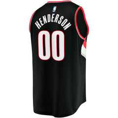 Scoot Henderson Portland Trail Blazers Fast Break Replica Jersey - Icon Edition - Black cheap