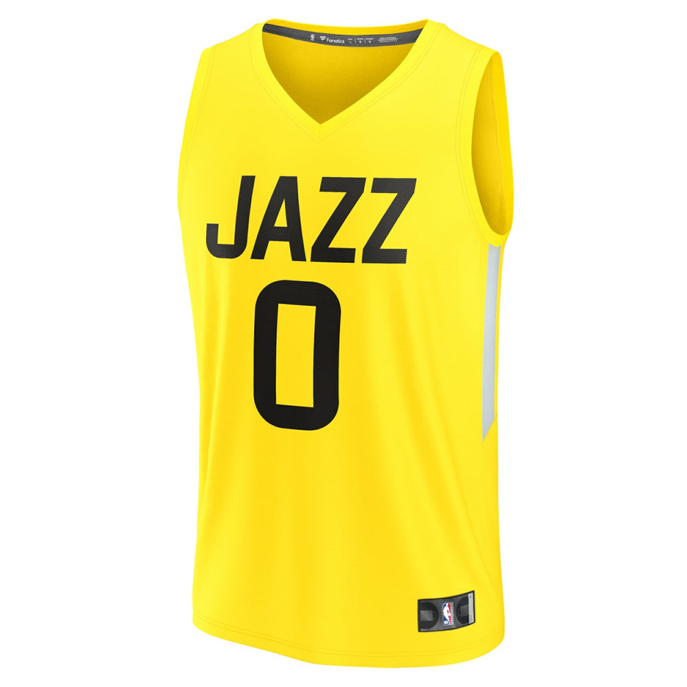 Taylor Hendricks Utah Jazz Fast Break Replica Jersey - Icon Edition - Yellow for sale