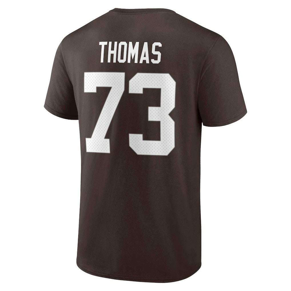 Joe Thomas Cleveland Browns Retired Player Icon Name & Number T-Shirt - Brown on sale