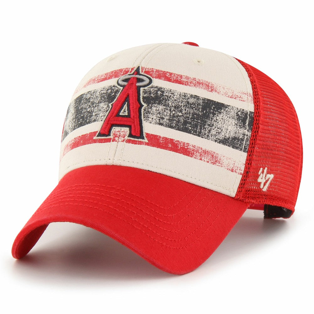 Los Angeles Angels Breakout MVP Trucker Adjustable Hat Cream/Red