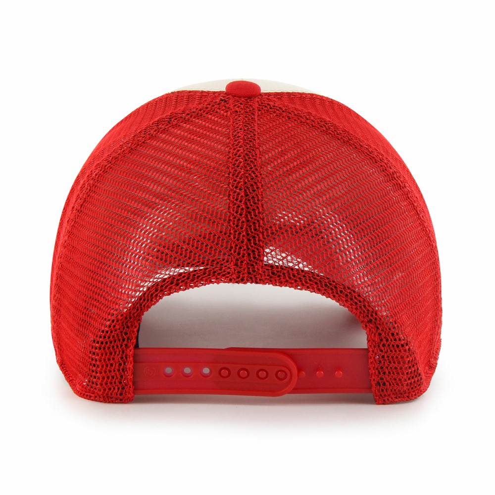 Los Angeles Angels Breakout MVP Trucker Adjustable Hat Cream/Red