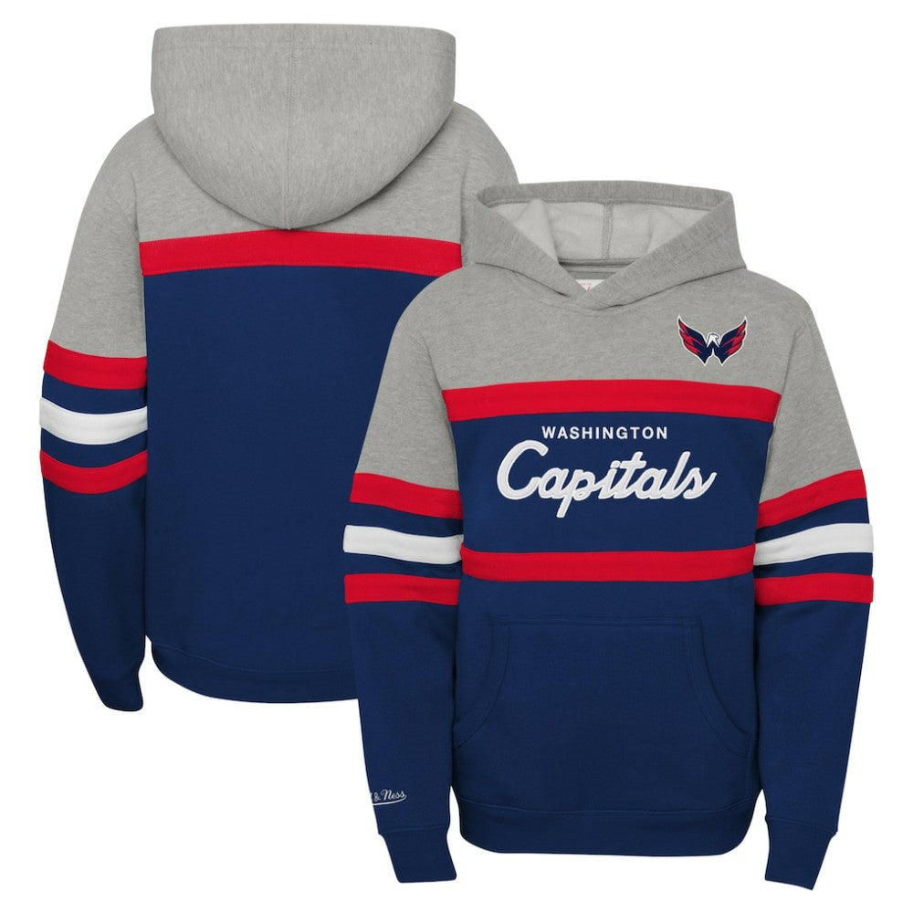 Washington Capitals Mitchell & Ness Youth Head Coach Pullover Hoodie - Gray Hoodies