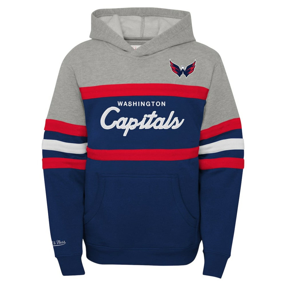 Washington Capitals Mitchell & Ness Youth Head Coach Pullover Hoodie - Gray Hoodies