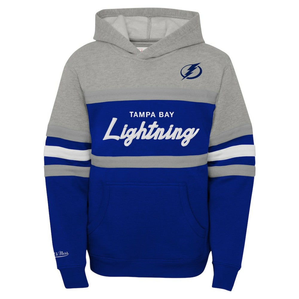 Tampa Bay Lightning Mitchell & Ness Youth Head Coach Pullover Hoodie - Gray Hoodies