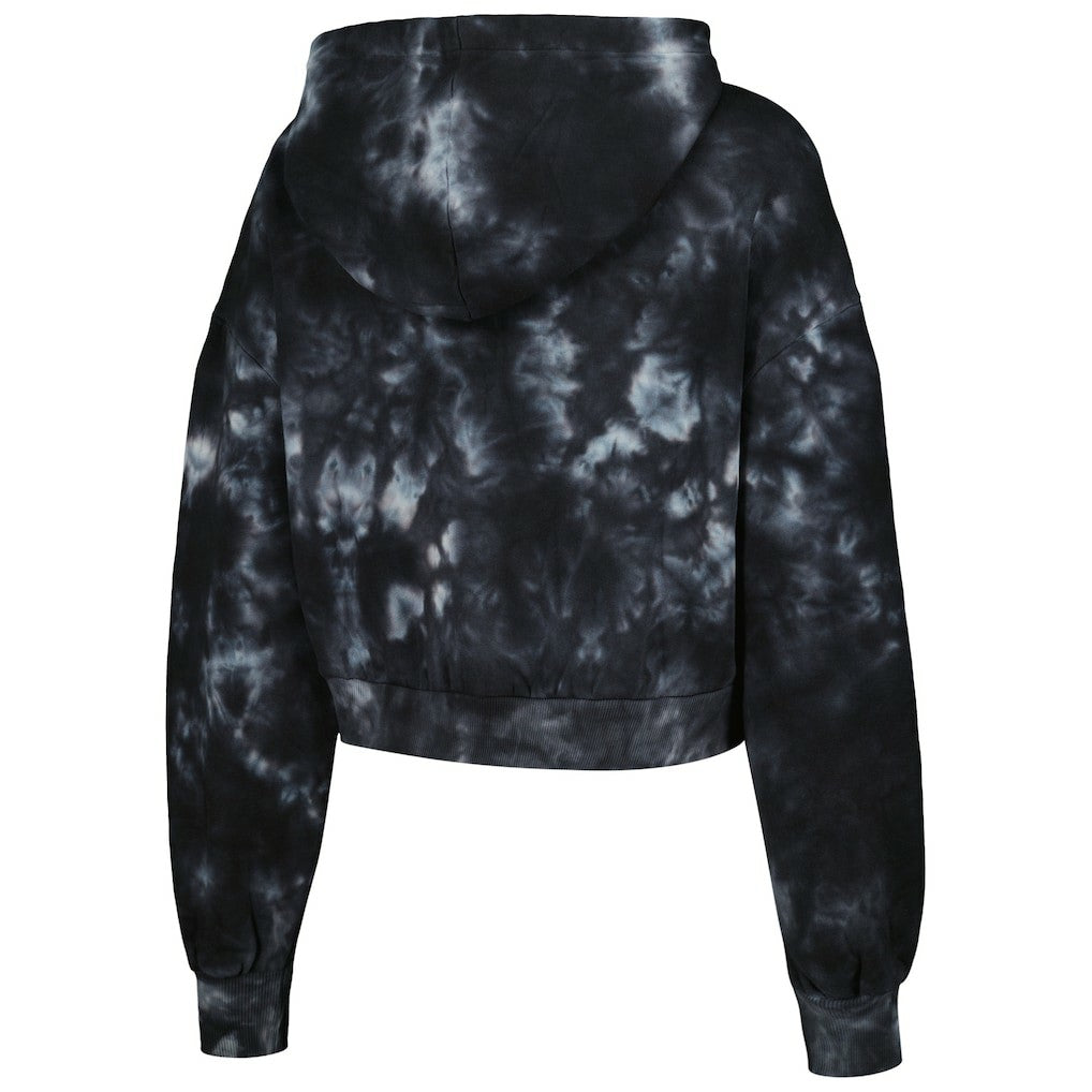 Chicago Bulls The Wild Collective Women's Tie-Dye Cropped Pullover Hoodie - Black sale