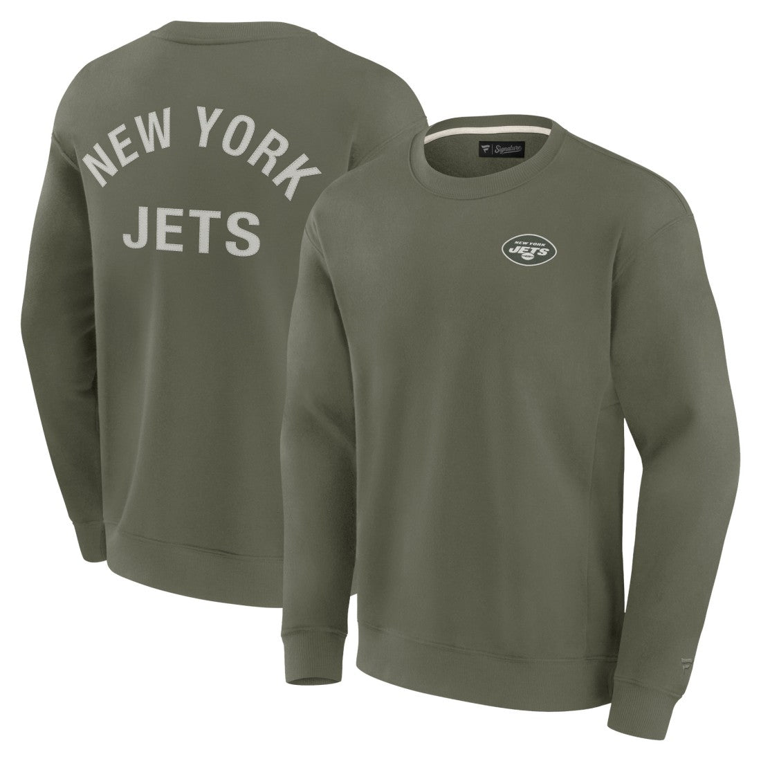 New York Jets Unisex Elements Super Soft Pullover Sweatshirt - Olive for sale
