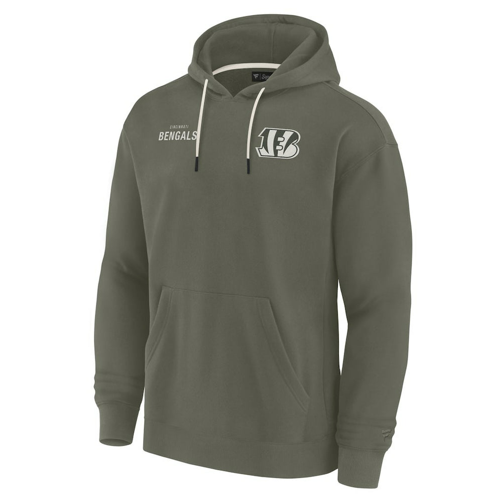 Cincinnati Bengals Unisex Elements Super Soft Fleece Pullover Hoodie - Olive sale