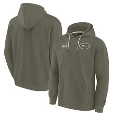 New York Jets Unisex Elements Super Soft Fleece Pullover Hoodie - Olive sale