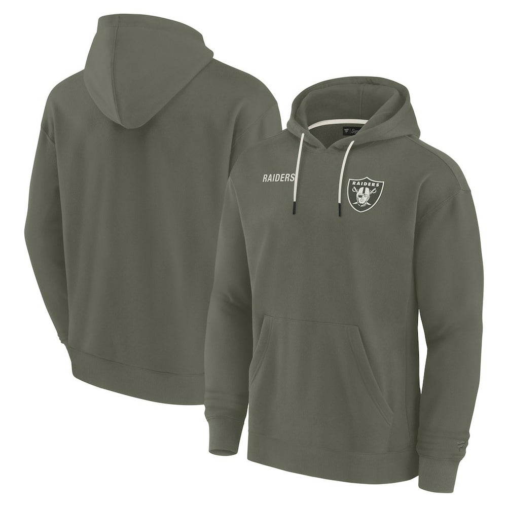 Las Vegas Raiders Unisex Elements Super Soft Fleece Pullover Hoodie - Olive cheap