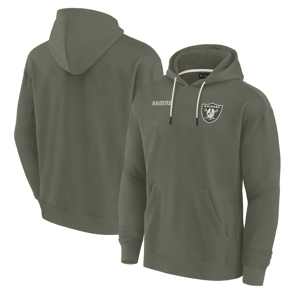Las Vegas Raiders Unisex Elements Super Soft Fleece Pullover Hoodie - Olive cheap