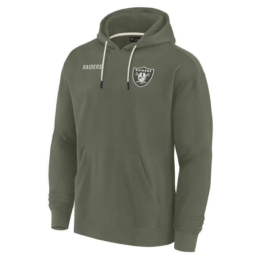 Las Vegas Raiders Unisex Elements Super Soft Fleece Pullover Hoodie - Olive cheap
