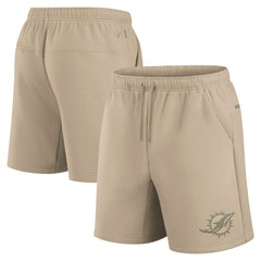 Miami Dolphins Unisex Elements Super Soft Fleece Shorts - Khaki for sale
