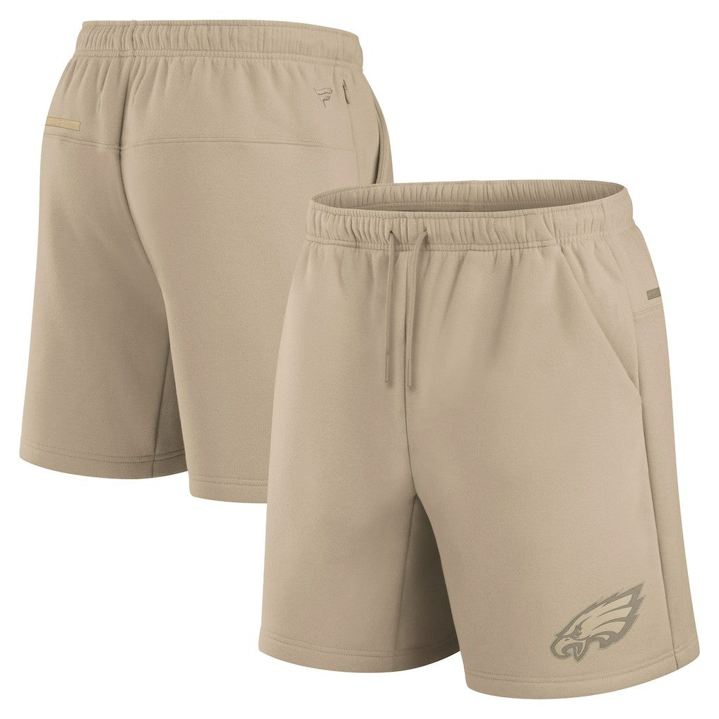 Philadelphia Eagles Unisex Elements Super Soft Fleece Shorts - Khaki on sale