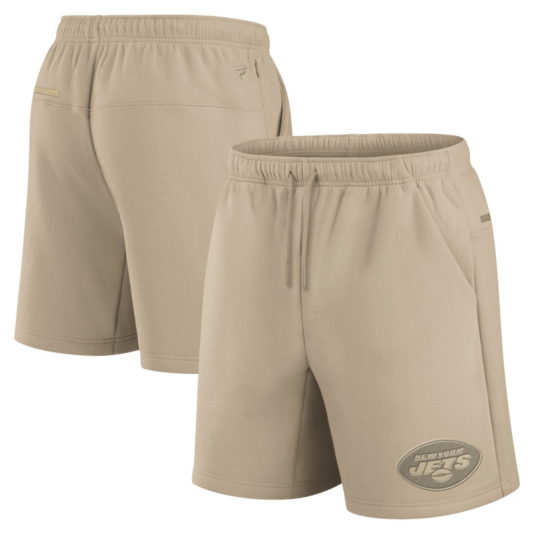 New York Jets Unisex Elements Super Soft Fleece Shorts - Khaki online