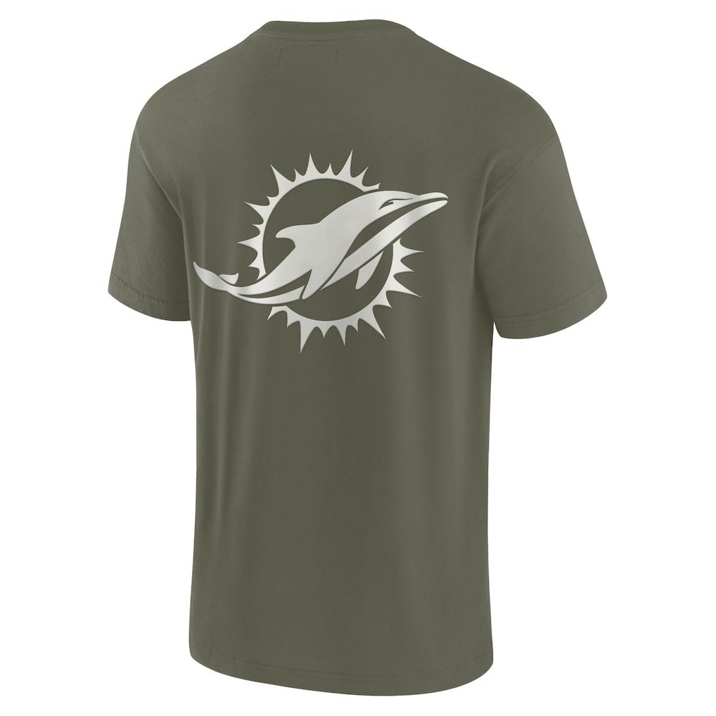 Miami Dolphins Unisex Elements Super Soft Short Sleeve T-Shirt - Olive outlet