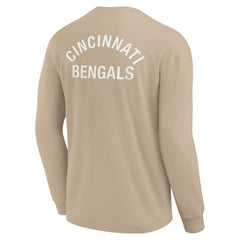 Cincinnati Bengals Unisex Elements Super Soft Long Sleeve T-Shirt - Khaki outlet