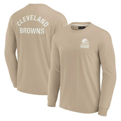 Cleveland Browns Unisex Elements Super Soft Long Sleeve T-Shirt - Khaki sale