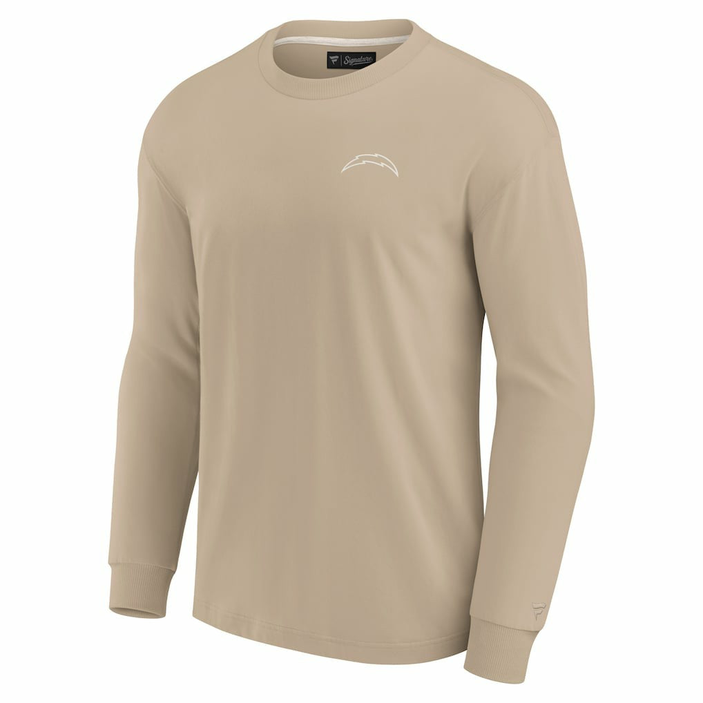 Los Angeles Chargers Unisex Elements Super Soft Long Sleeve T-Shirt - Khaki discount