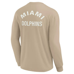 Miami Dolphins Unisex Elements Super Soft Long Sleeve T-Shirt - Khaki online