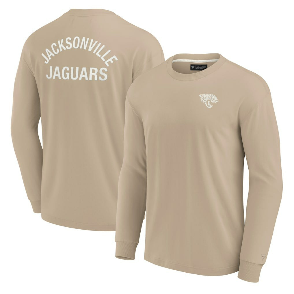 Jacksonville Jaguars Unisex Elements Super Soft Long Sleeve T-Shirt - Khaki for sale